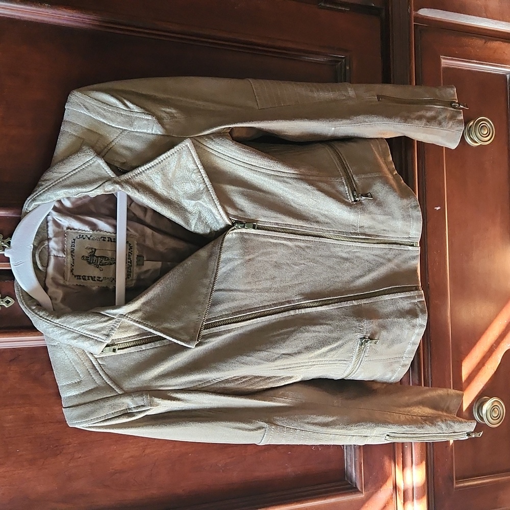 My Tribe leather jacket. Size small. Good in color